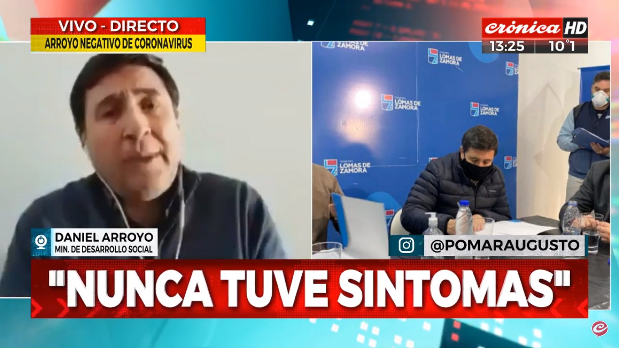 Daniel Arroyo: “En ningún momento tuve síntomas”