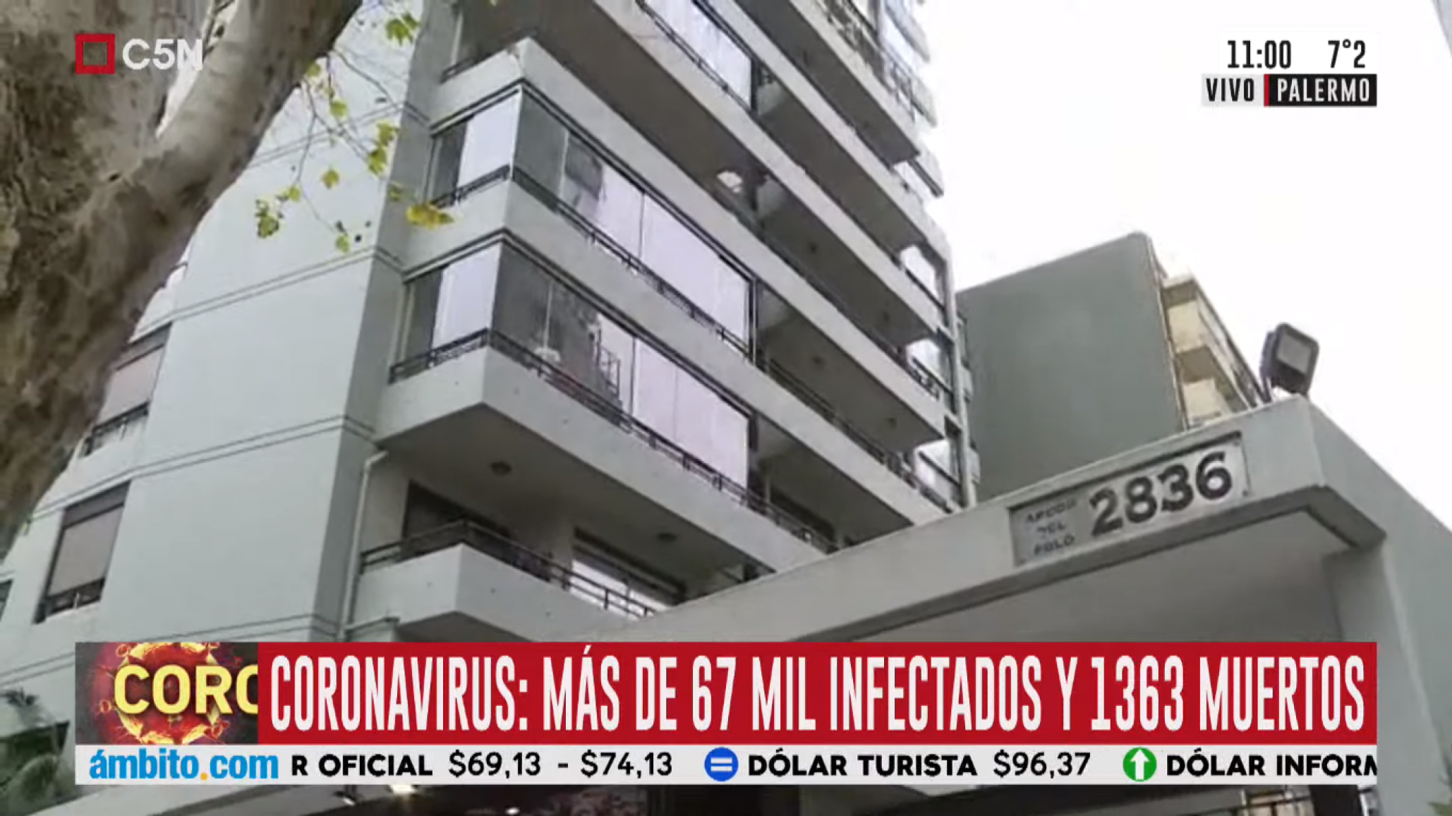 9 casos de coronavirus en un edificio en Palermo