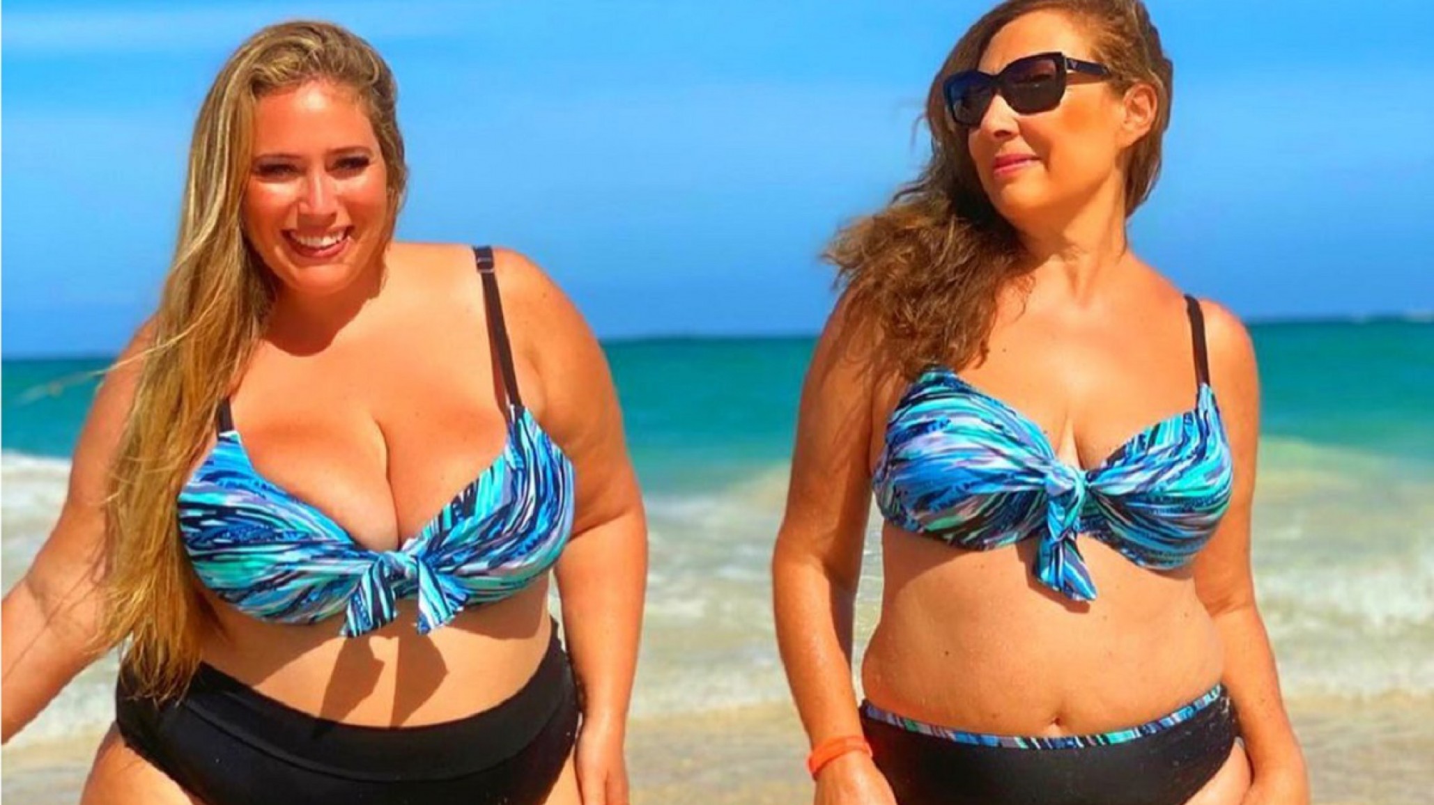 Mar Tarres invitó a su mamá a modelar en la playa ¡Divinas!