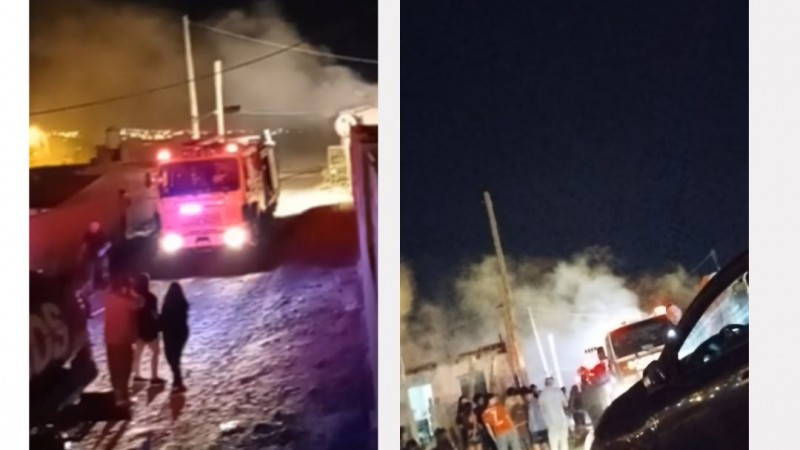 Incendio en la madrugada: Fue a metros del Centro Socio Cultural Patria Grande.