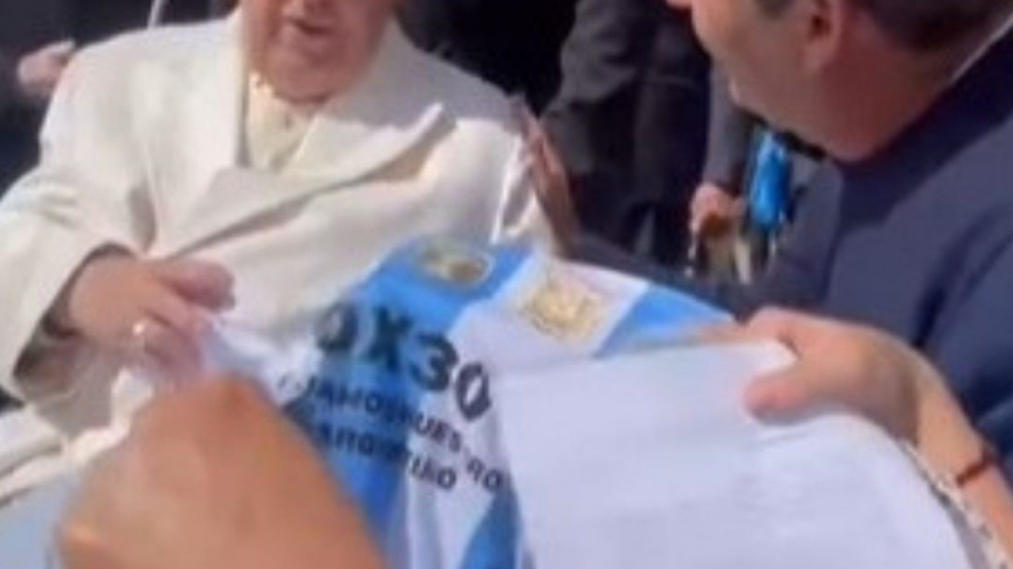 Encuentro emotivo entre Juan Pablo Luque y el Papa Francisco