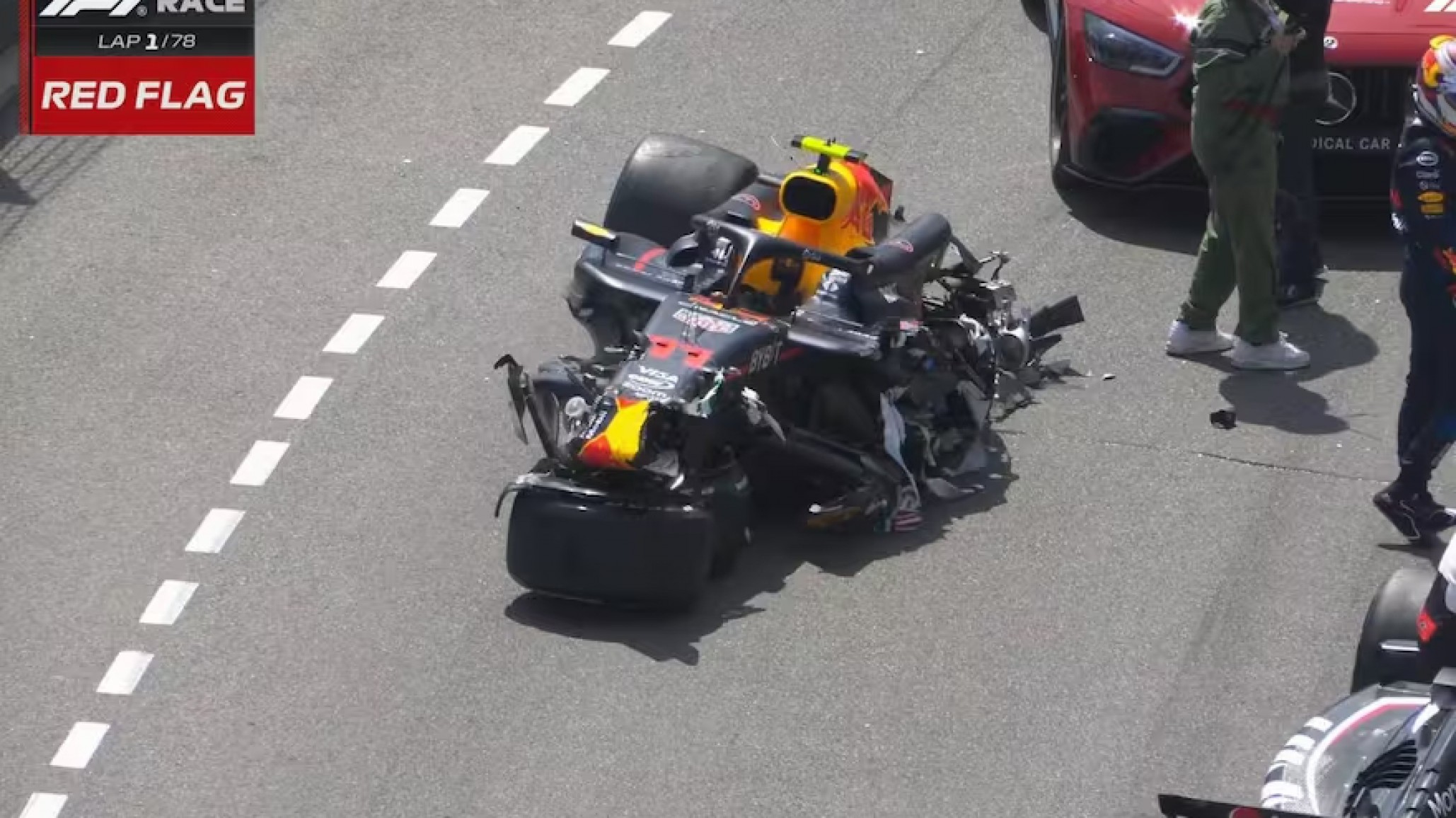 El fuerte accidente de "Checo" Perez en el GP de Mónaco