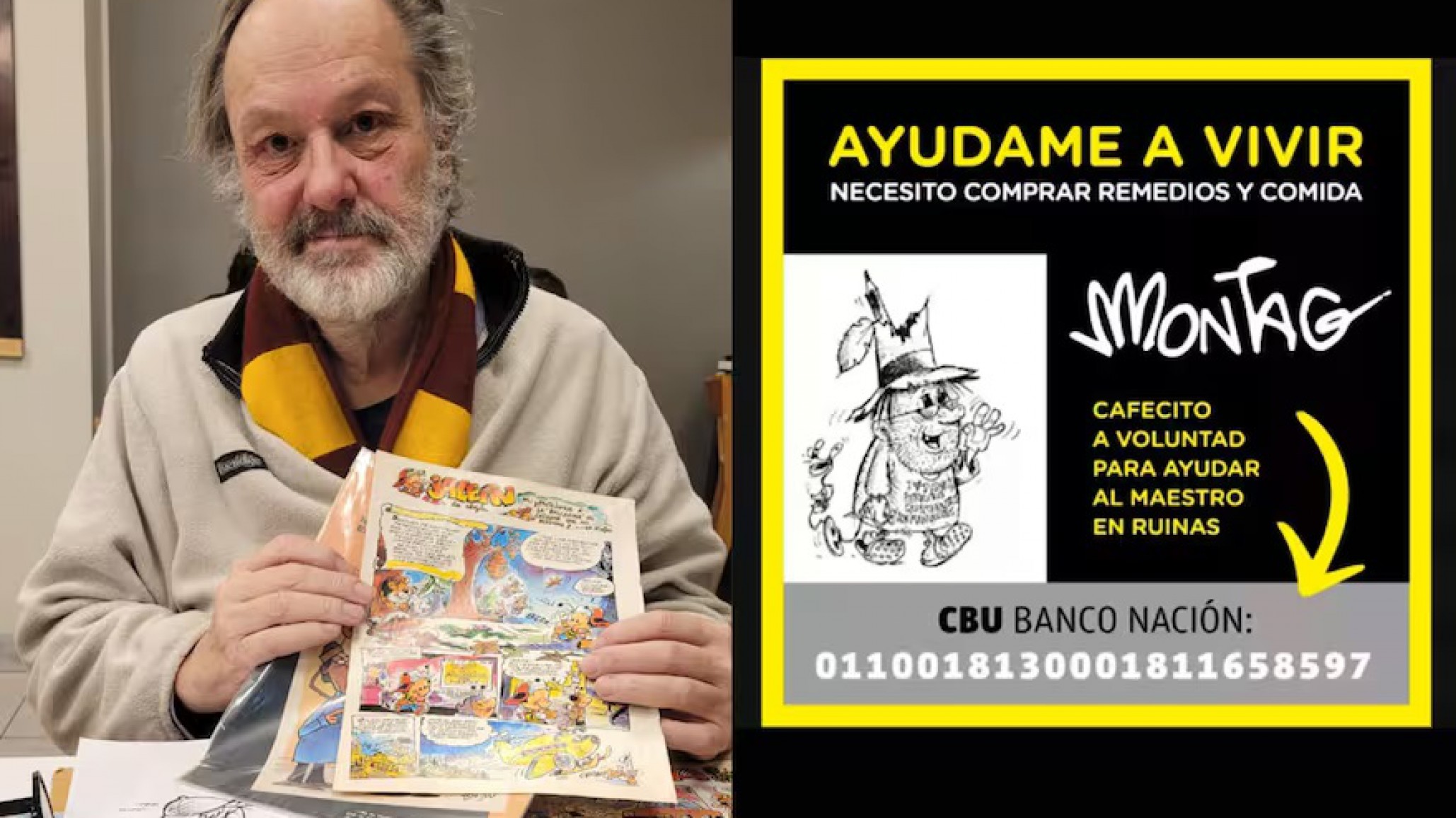 El pedido de ayuda del dibujante de Patoruzú y Súper Hijitus, para sobrevivir