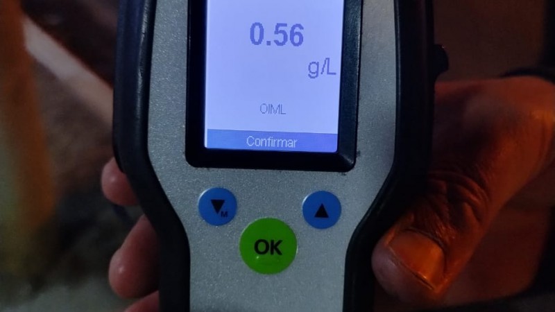 En un control policial se labraron cinco actas de infracción por alcoholemia positiva