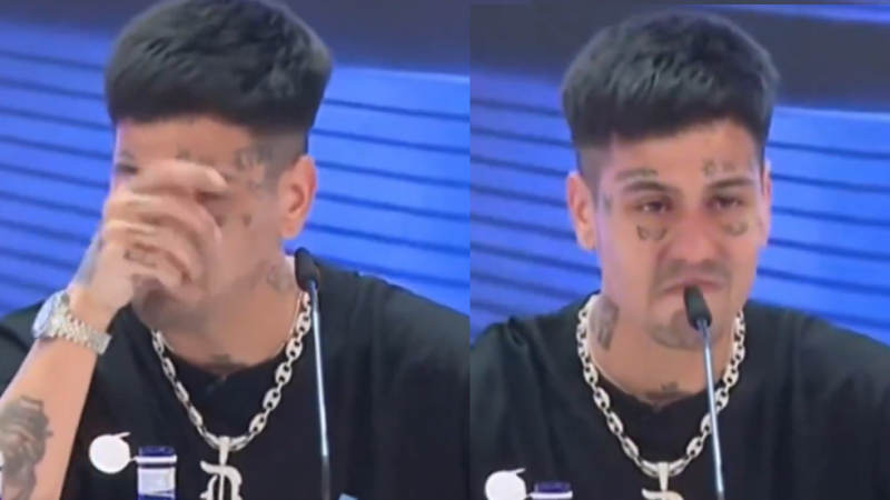 Duki se quiebra en llanto al recibir emotiva pregunta de su madre en conferencia de prensa en el Santiago Bernabéu