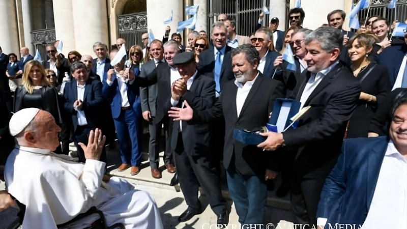 Sindicalistas Chubutenses visitaron al Papa Francisco