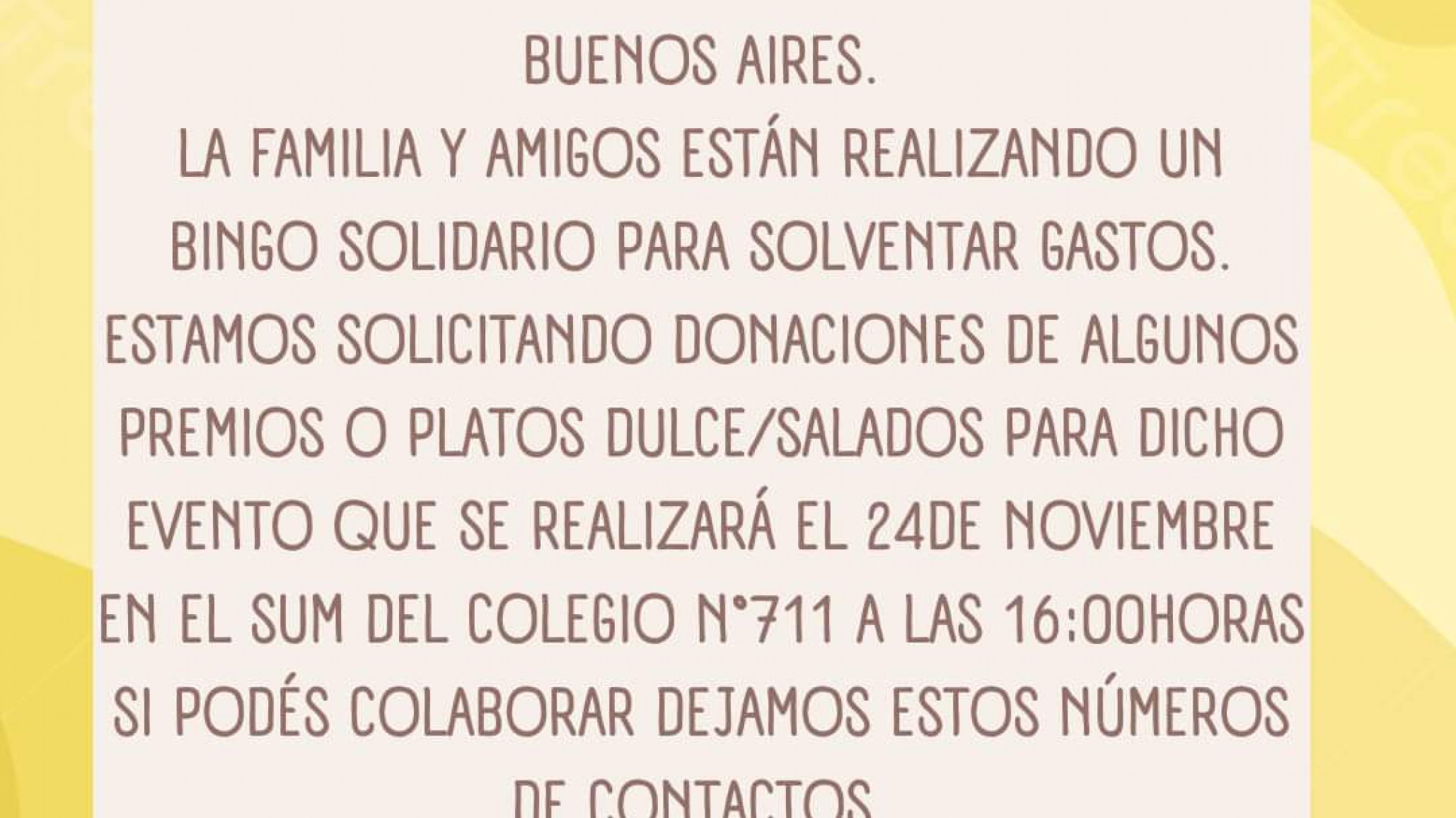 Bingo por Ariana: Necesita viajar para su control en la lucha contra el cáncer
