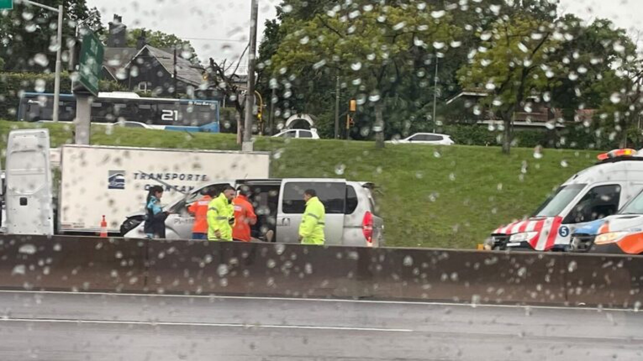 Tres policías asistían un choque y murieron al ser embestidos por un camión en Ruta 9