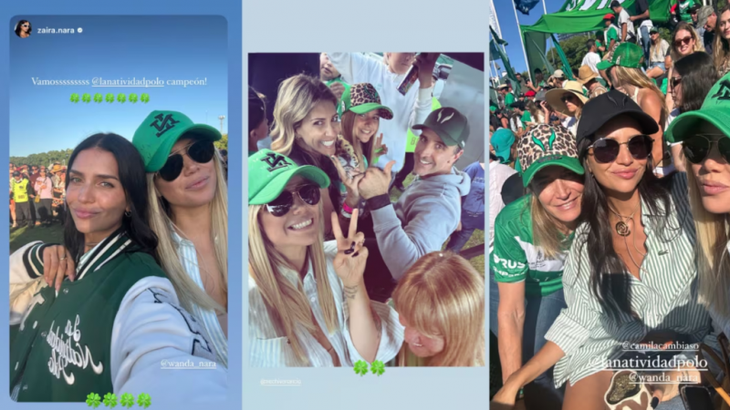 Así Wanda y Zaira Nara celebraron el triunfo de Facundo Pieres en el Abierto de Polo de Palermo