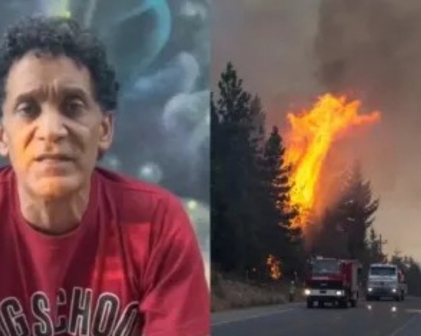 "Te fuiste a Disney para juntarte con los ratones": El Pollo de Okupas arremetió contra Bullrich y Milei por los incendios en el Sur