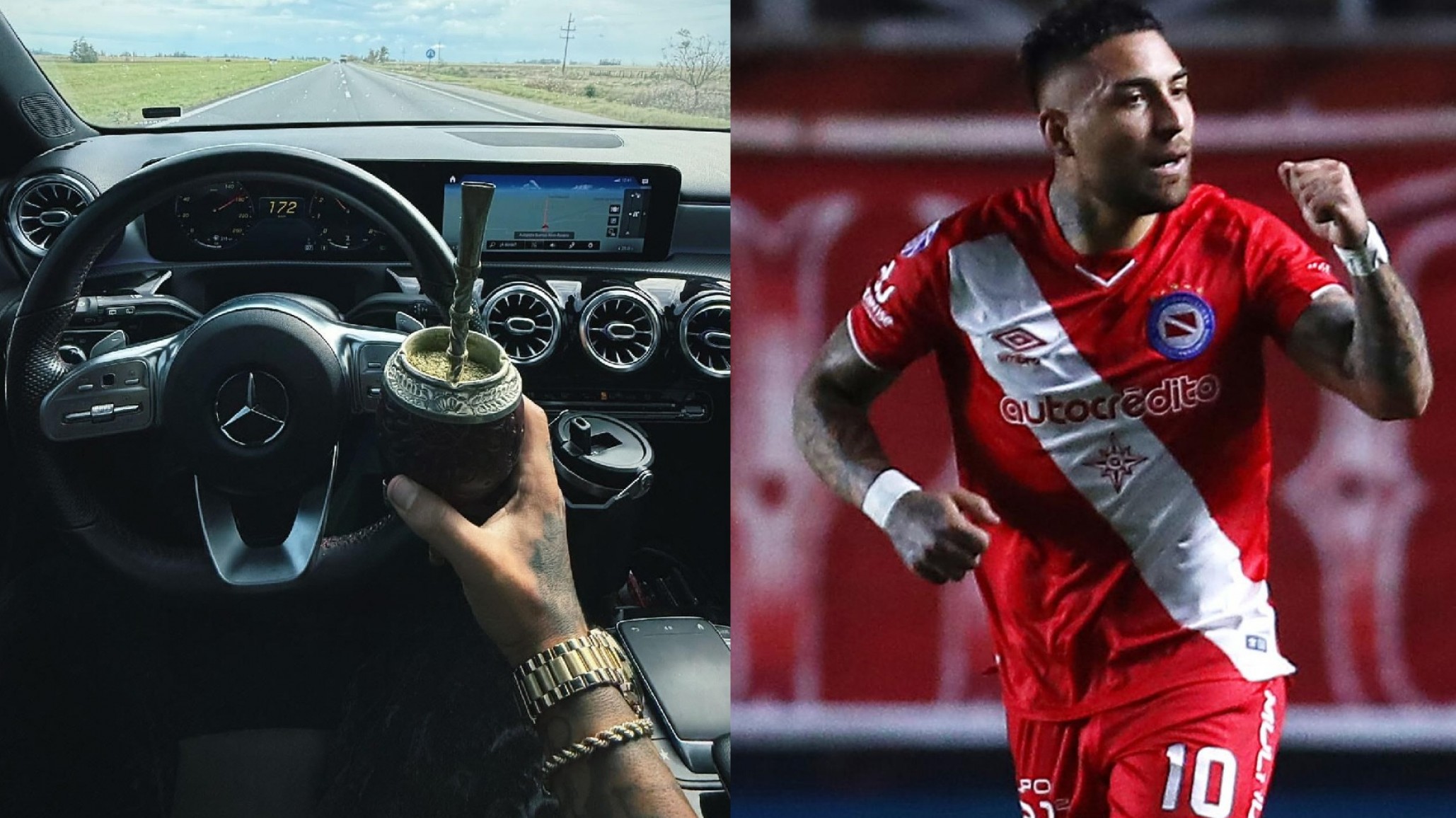 Escándalo: Un ex jugador de Independiente publicó una foto manejando a alta velocidad y tomando mate