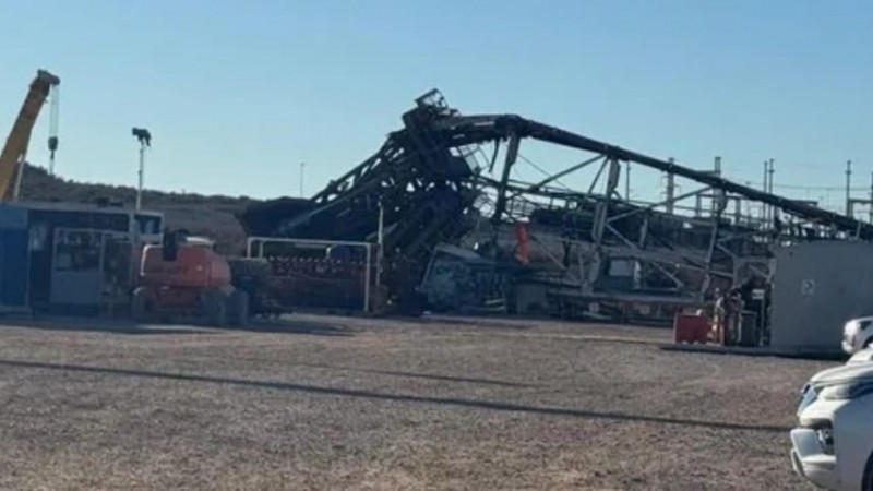 Vaca Muerta: una torre cayó durante una maniobra de traslado