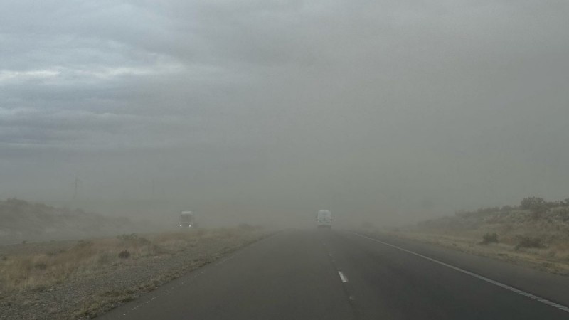 Máxima precaución: vientos fuertes y polvo en suspensión obligan a extremar cuidados en Rutas 3, 26 y 40