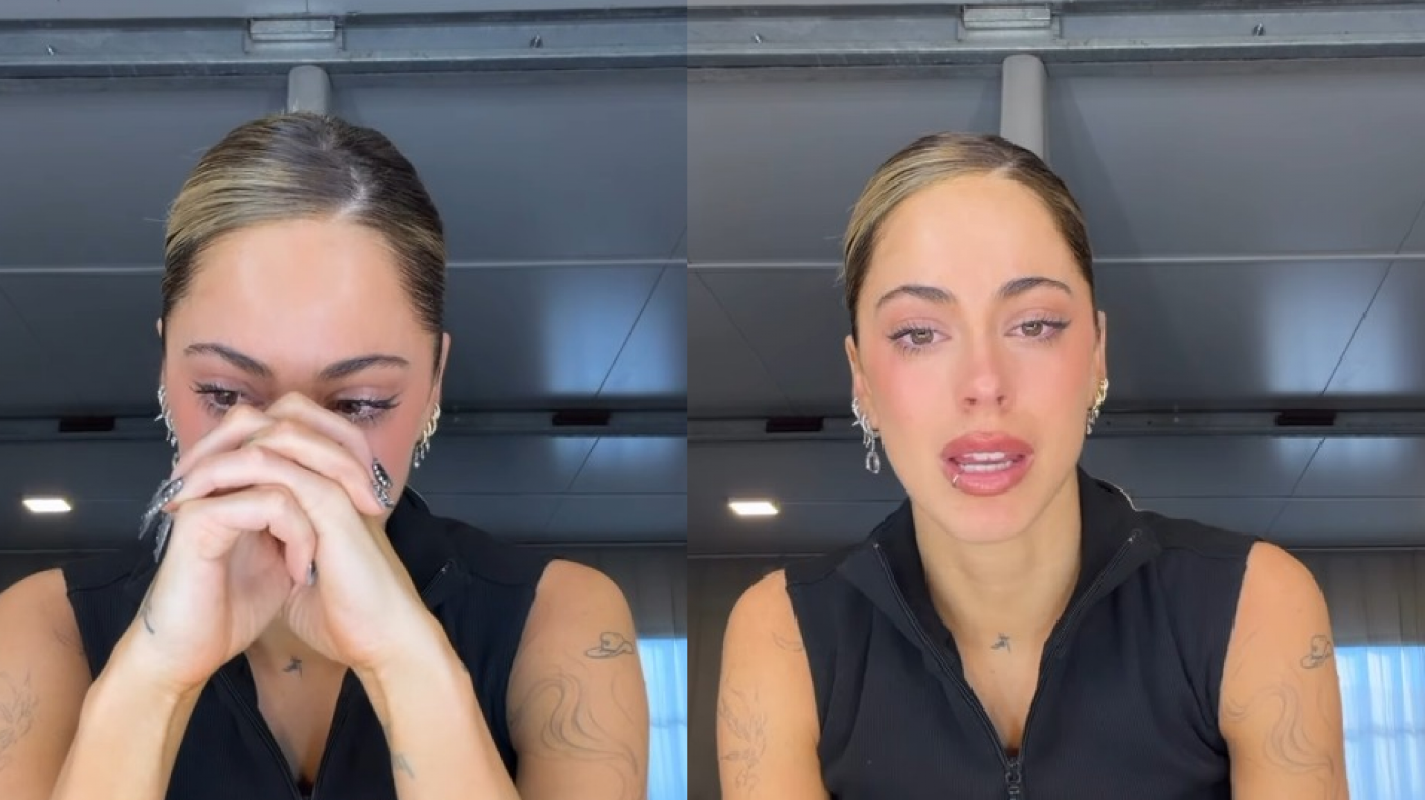 Tini lloró anunciando la suspensión de su primer show