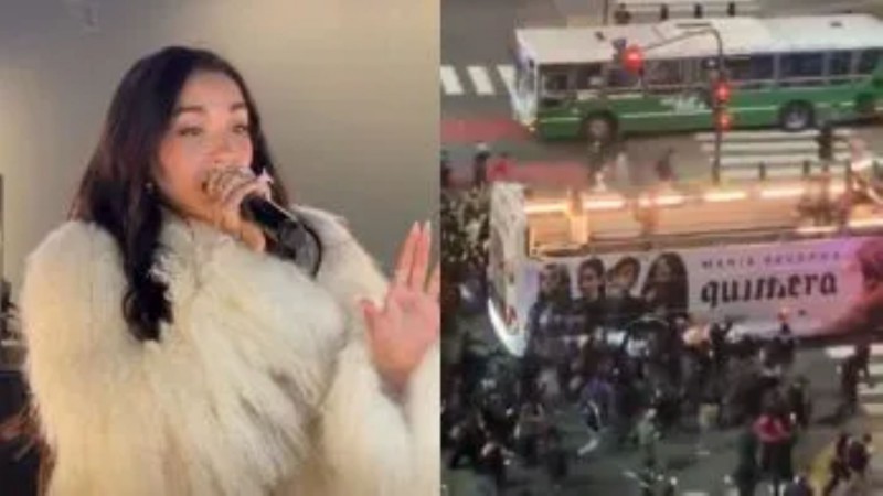 María Becerra lanzó "Quimera" con un show rodante por Buenos Aires