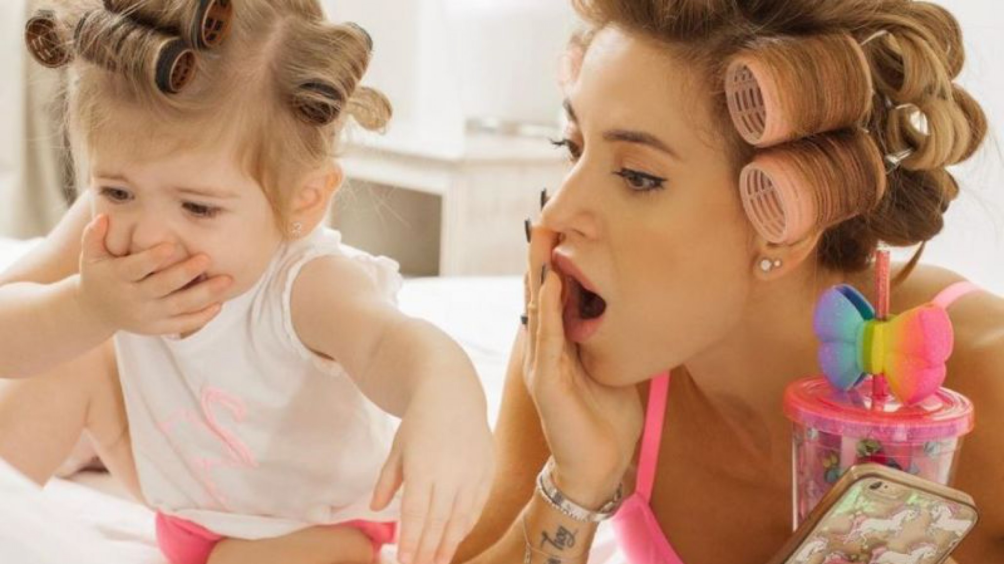 Fernando Burlando como un niño con la hija de Jesica Cirio