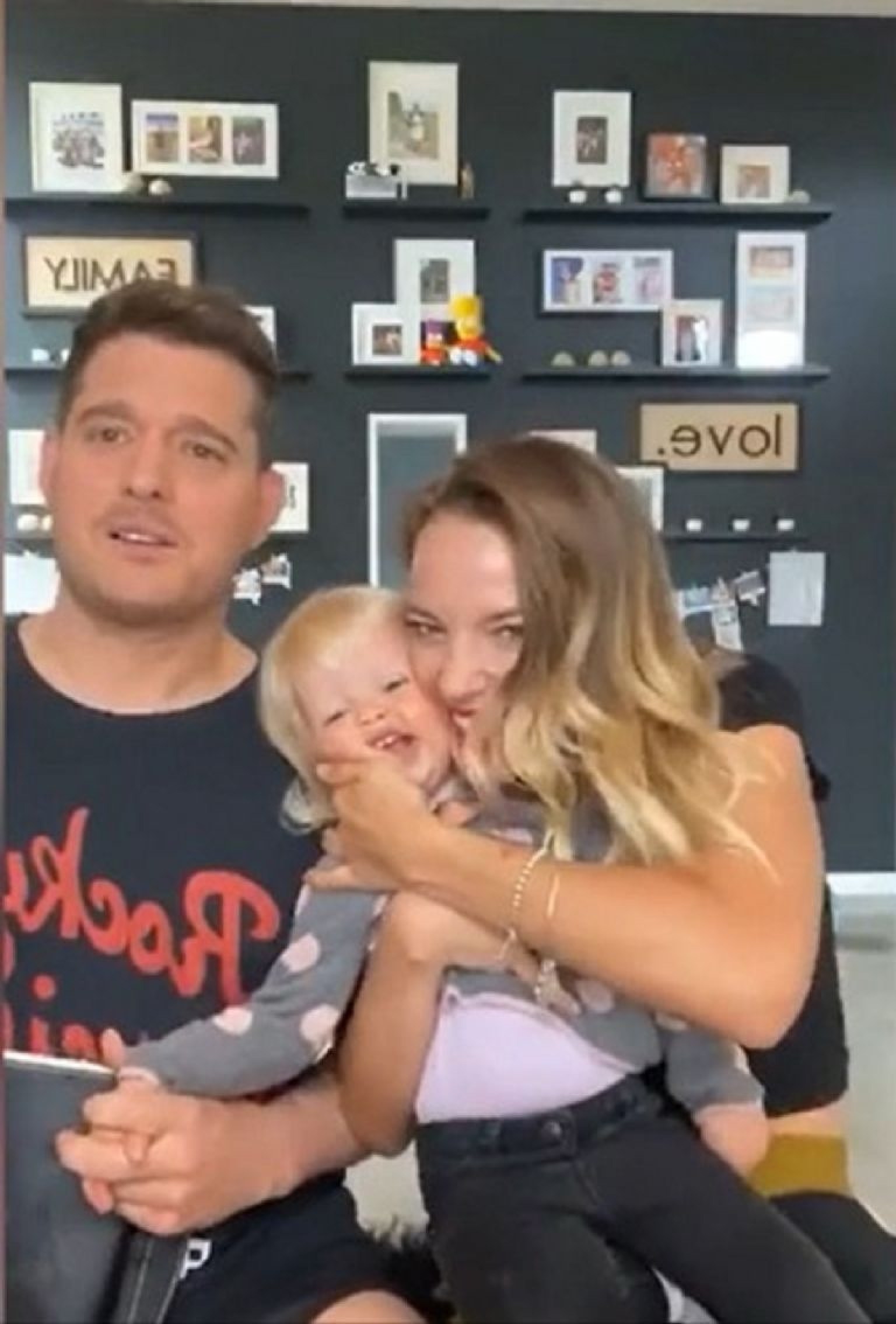 Luisana Lopilato y Michael Bublé presentaron a Vida, quien enterneció a todos