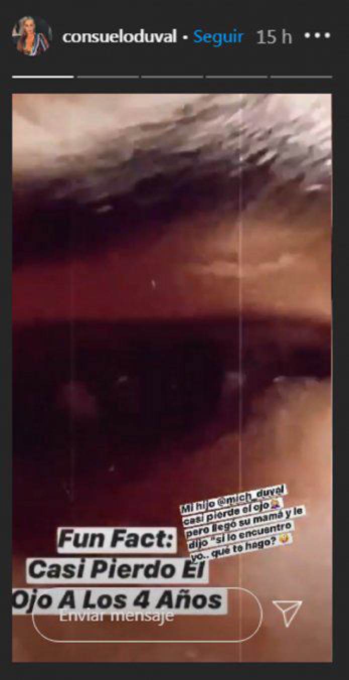 “Casi pierdo el ojo” El duro posteo del hijo de Consuelo Duval