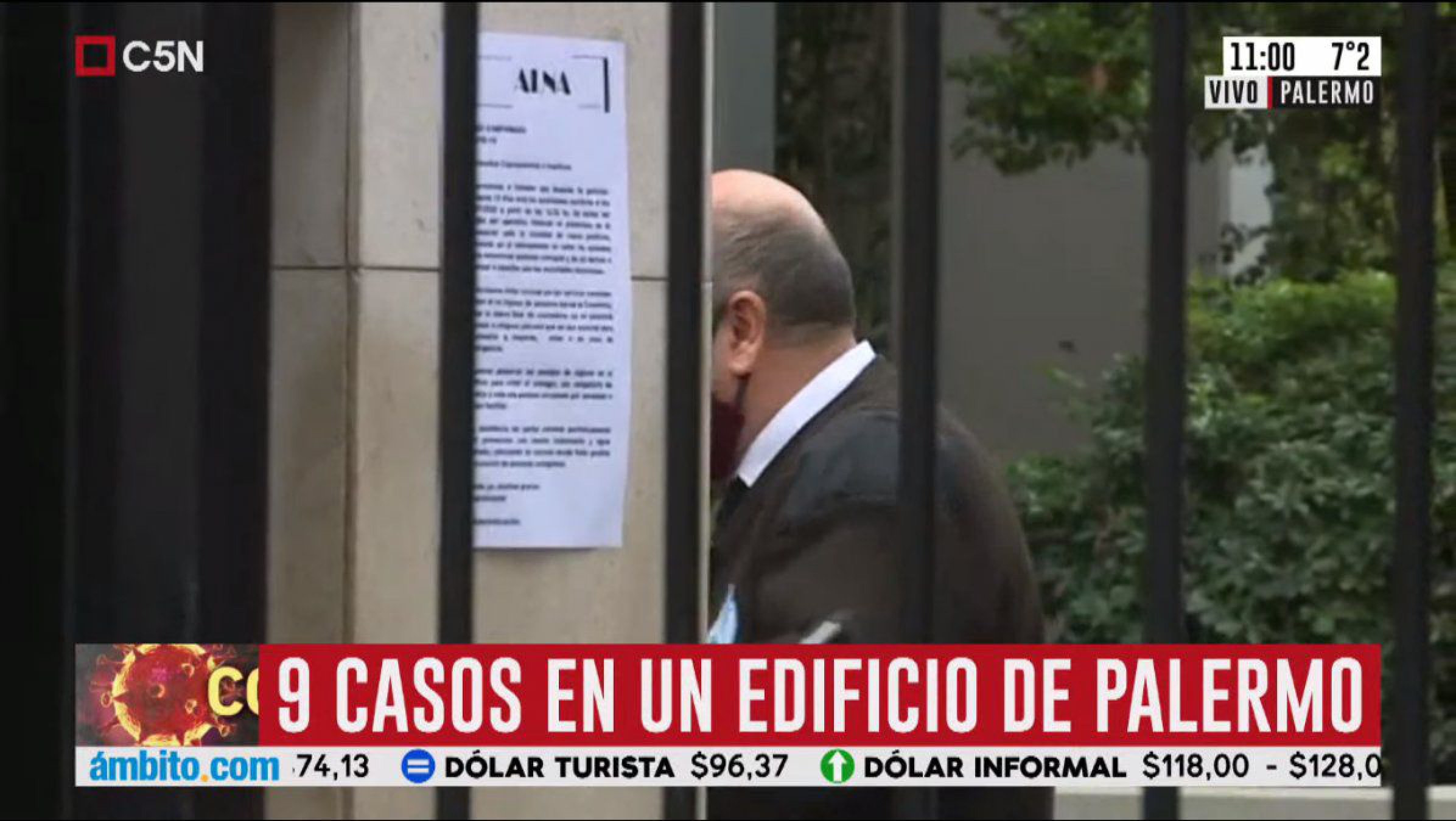 9 casos de coronavirus en un edificio en Palermo