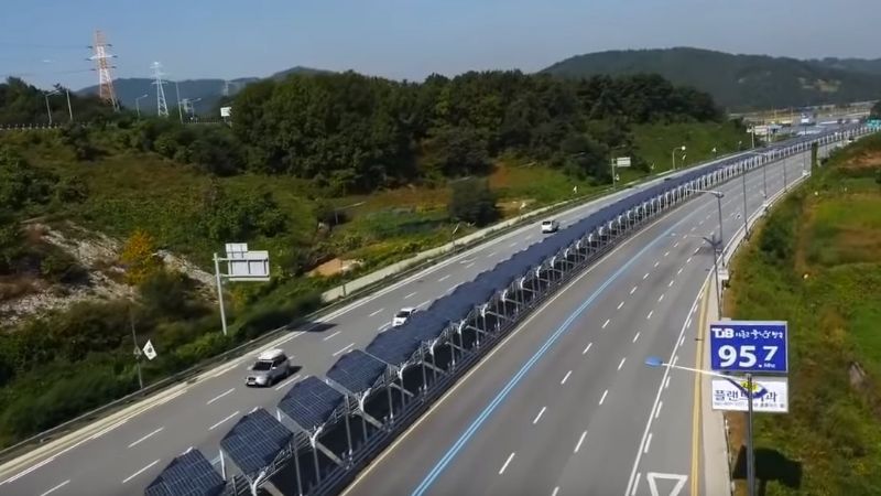 Innovación coreana: Una bici senda cubierta por paneles solares