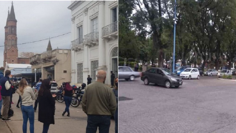 Comerciantes protestaron para que se levante la cuarentena
