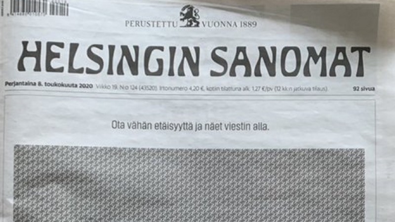 Distanciamiento social: Diario concientiza con una ilusión óptica