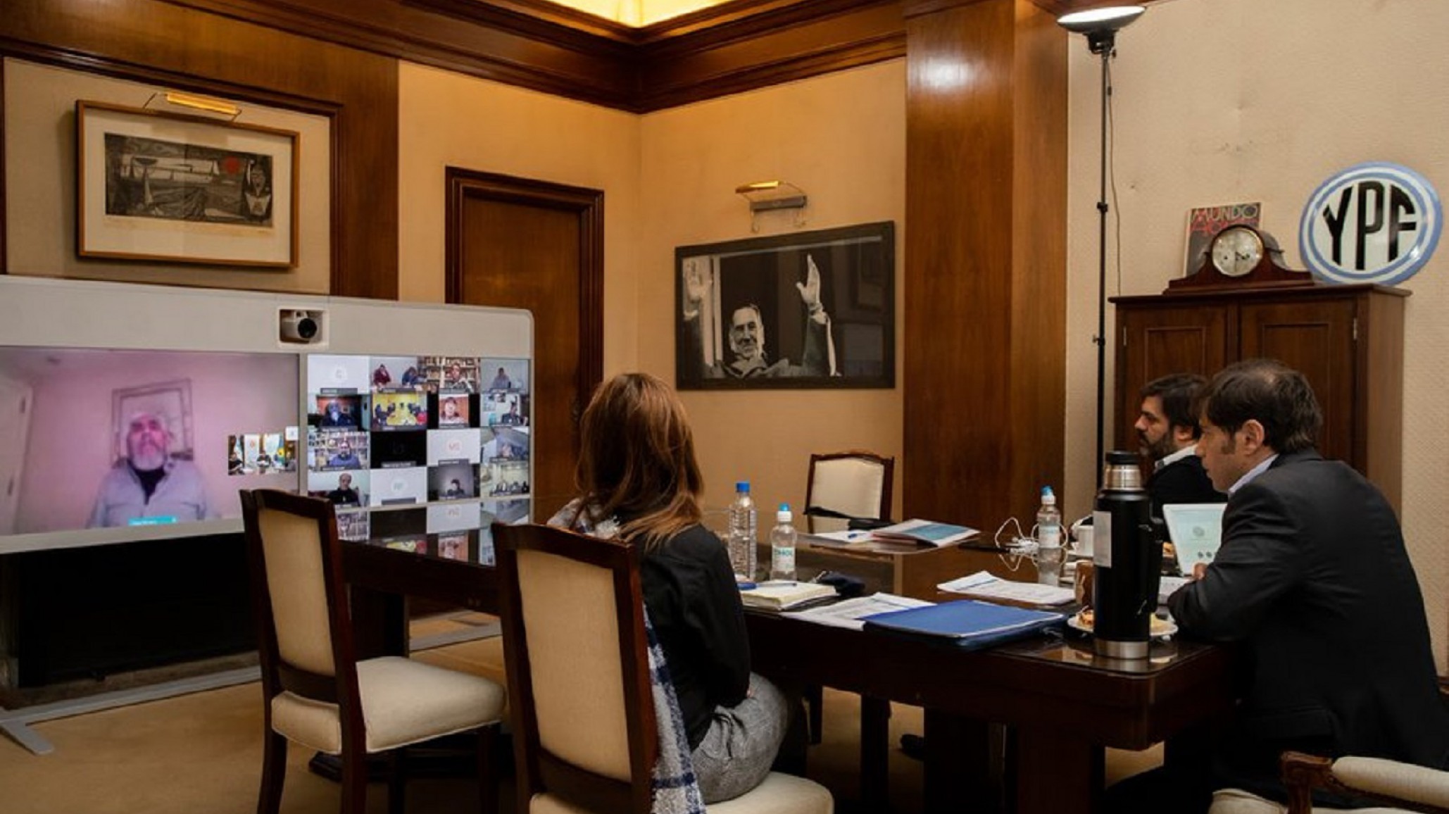 Kicillof se reunió con Moyano y otros líderes sindicales