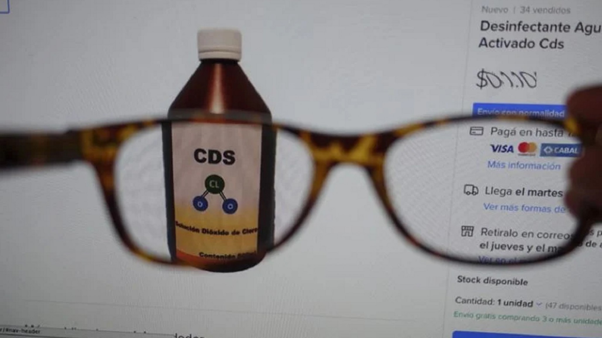 Dióxido de cloro: Anmat bloqueó su venta en internet