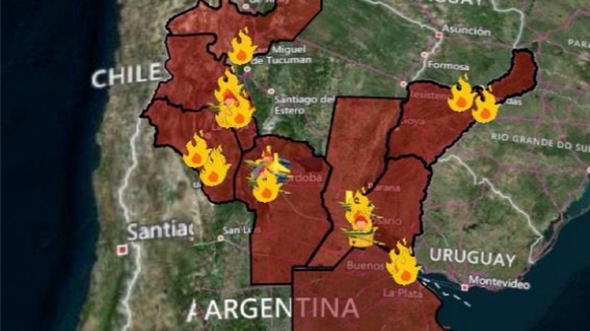 Incendios en Argentina: nueve provincias continúan afectadas