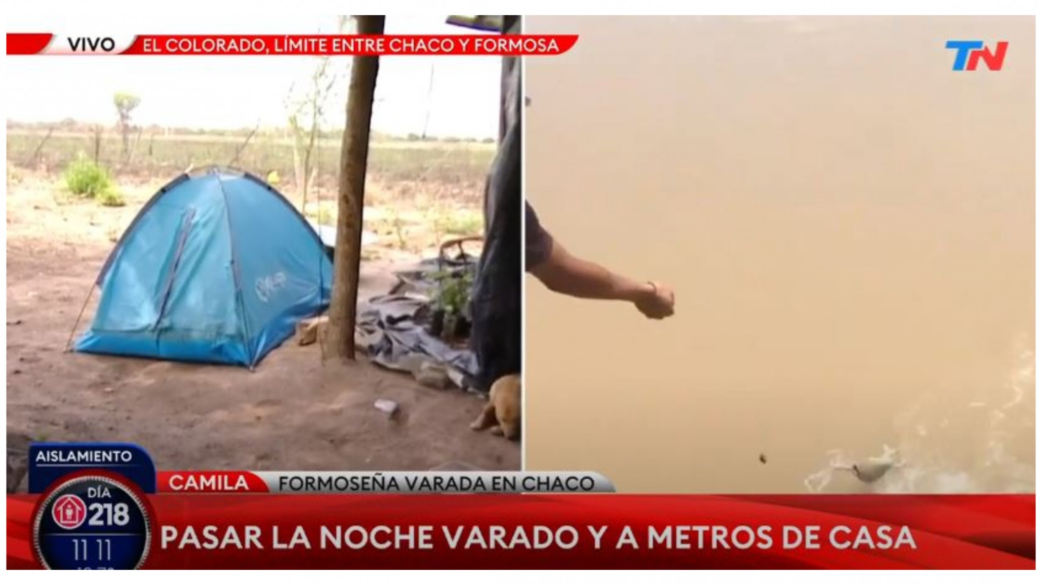 Varados formoseños viven en el límite de la provincia esperando entrar : “Es como que somos extranjeros”