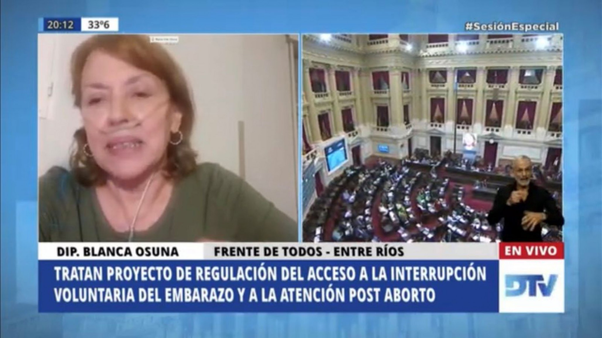 Diputada Osuna sesionó desde centro médico porque tiene coronavirus