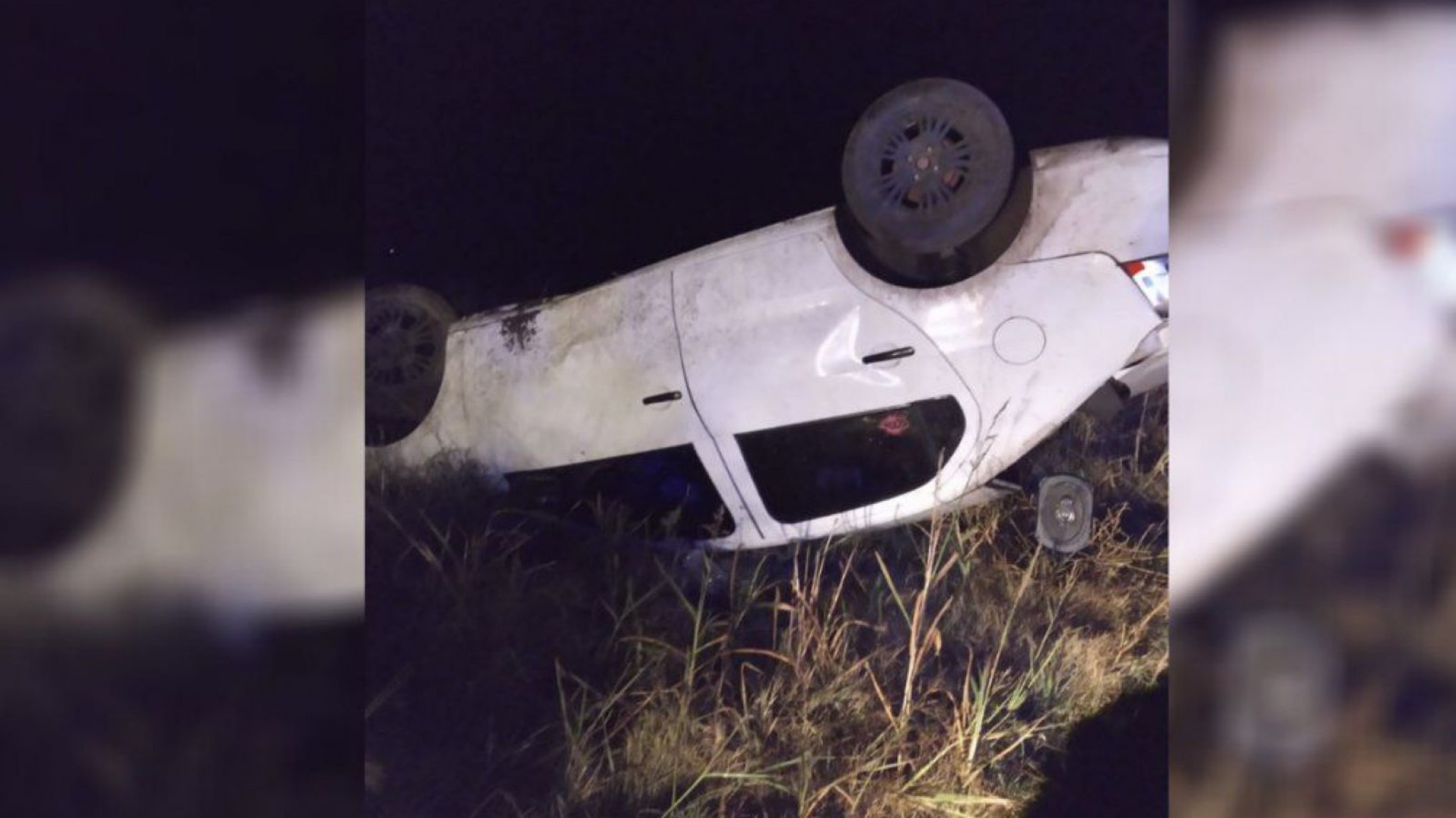 Quisieron escapar de la Policía y terminaron volcando