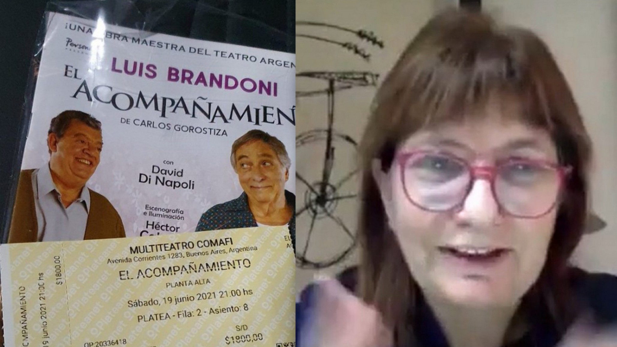 Un abogado hizo parar la función de Brandoni porque Patricia Bullrich no cumplía el distanciamiento