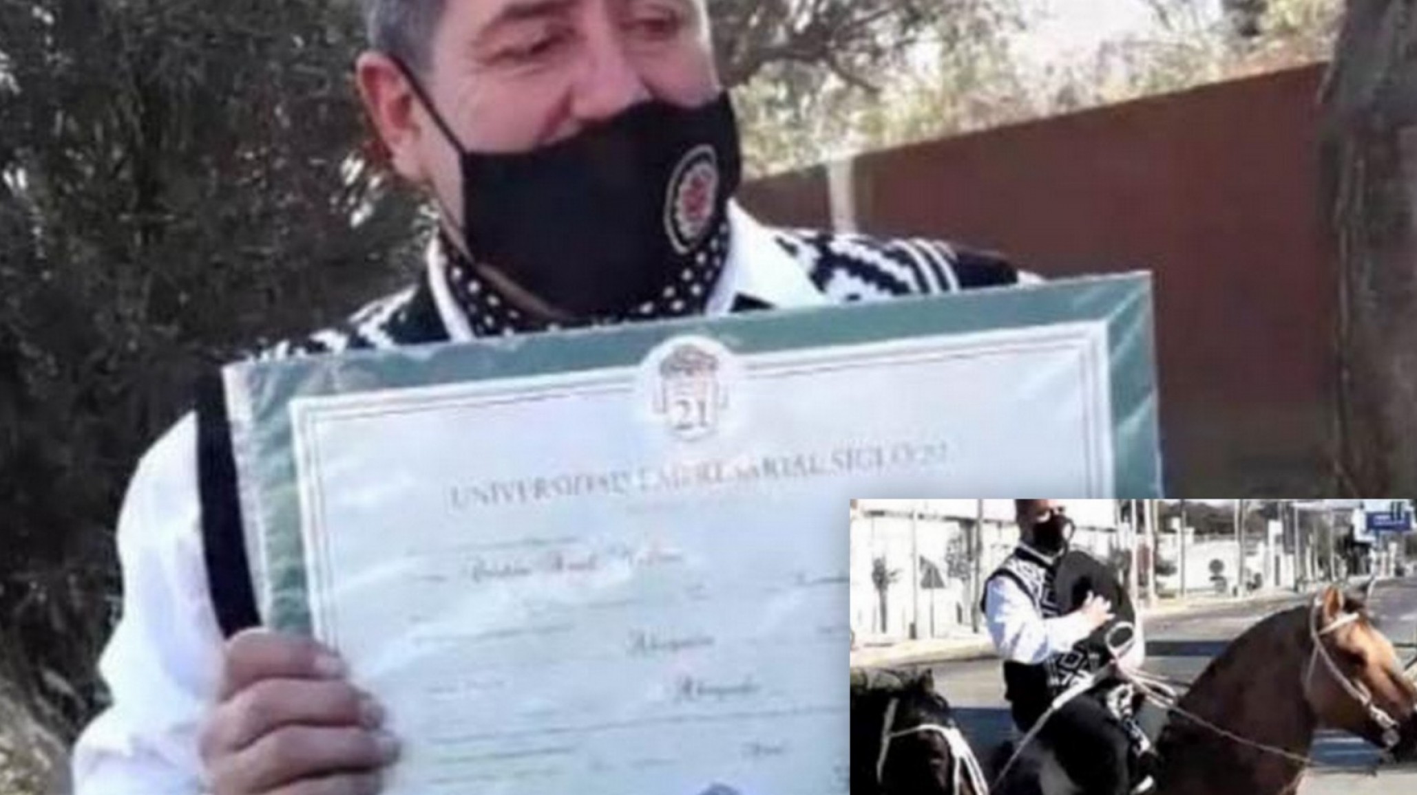 Se recibió de abogado con 54 años y a caballo viajó 50 kilómetros a buscar el título