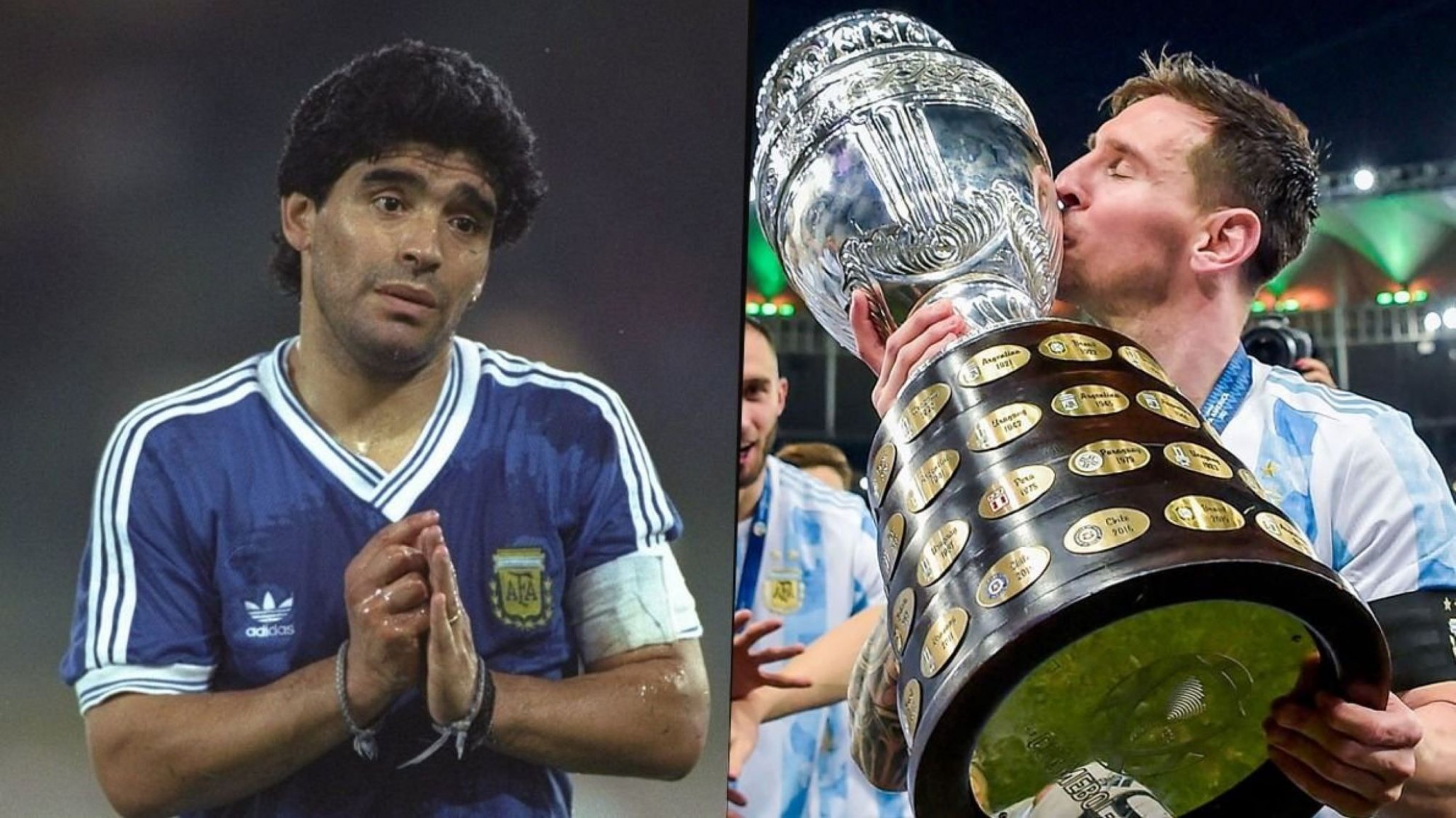 Lionel Messi le dedicó la Copa América a Maradona que “seguro nos bancó desde donde esté”