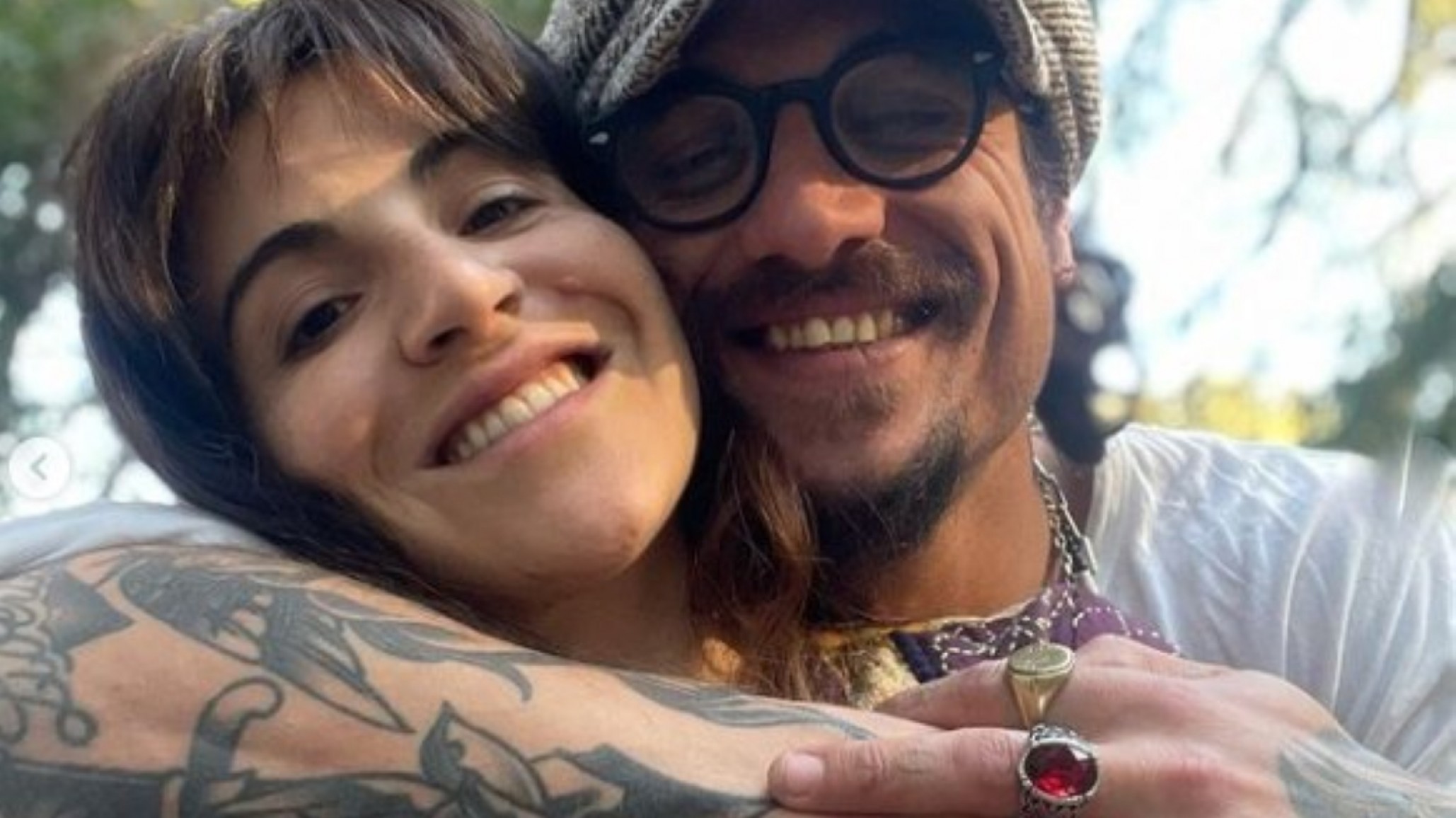 Así Daniel Osvaldo y Gianinna Maradona celebran su amor