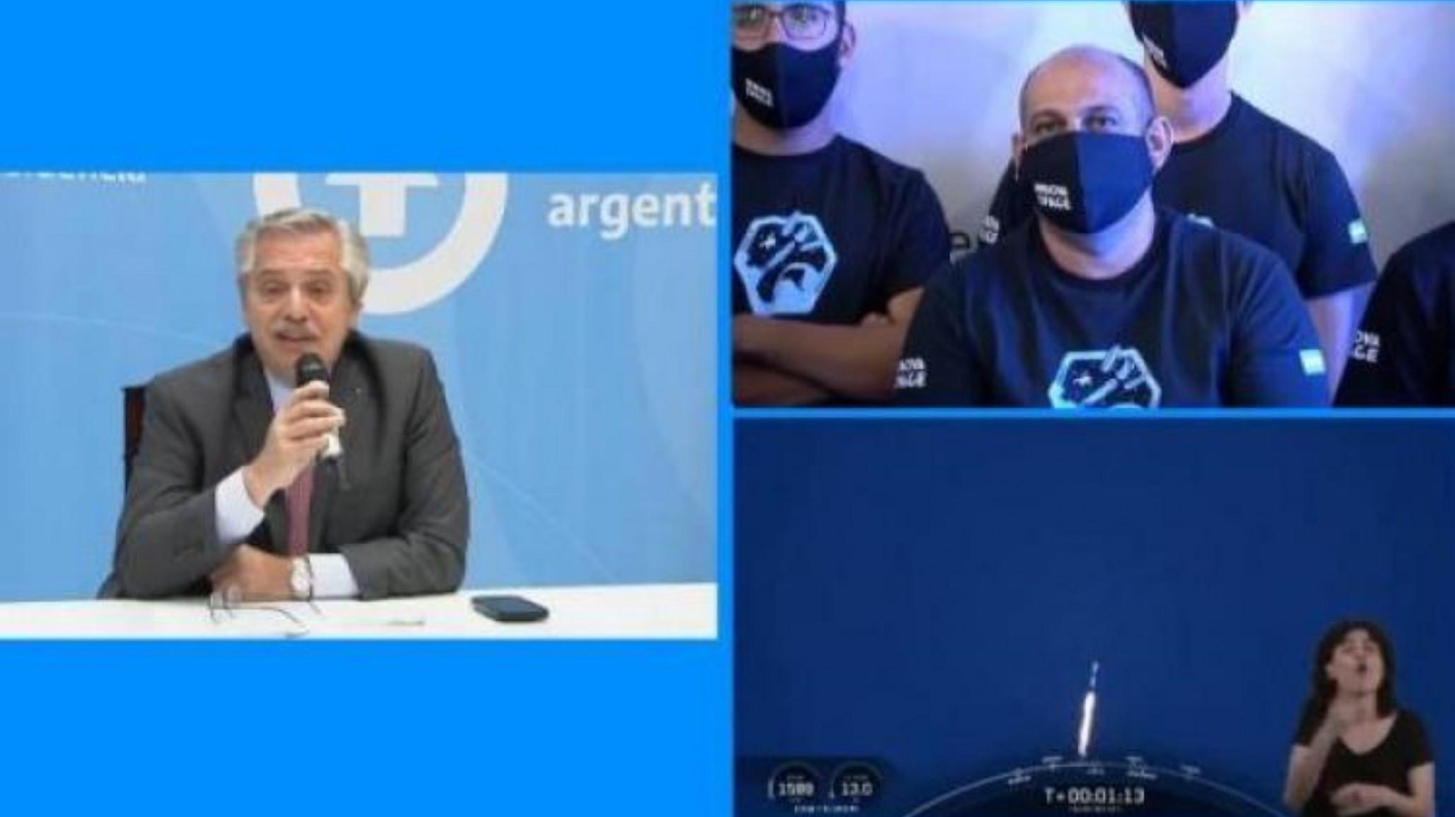 Alberto Fernández sobre el lanzamiento del minisatélite: “Los argentinos cuentan con más soberanía”