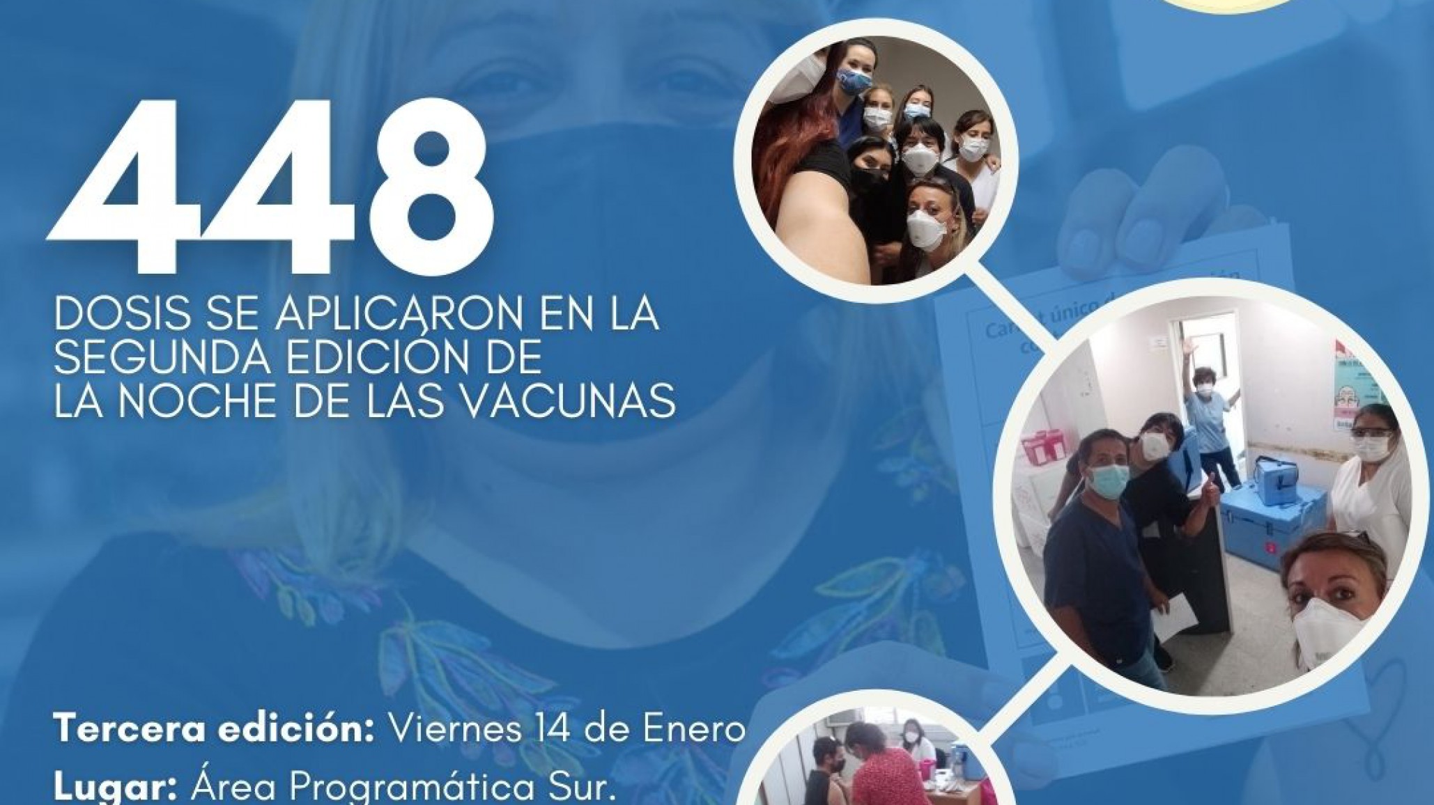 Se aplicaron 448 dosis en la segunda edición de la Noche de las Vacunas, la tercera edición es hoy a las 18hs