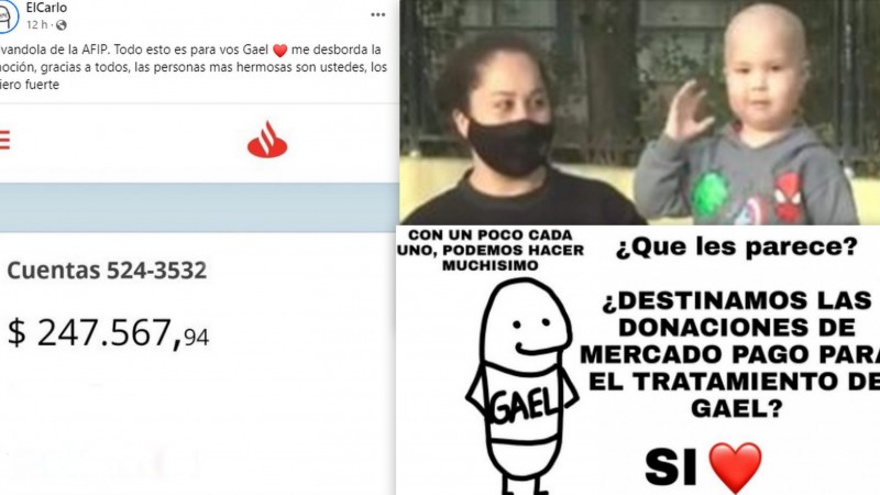 “El Carlo” logró recaudar $247.000 para que Gael continúe su tratamiento