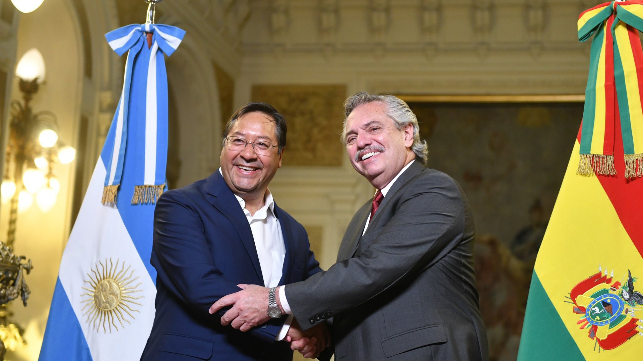 Alberto Fernández le agradeció al presidente de Bolivia por garantizar el suministro de gas para el invierno