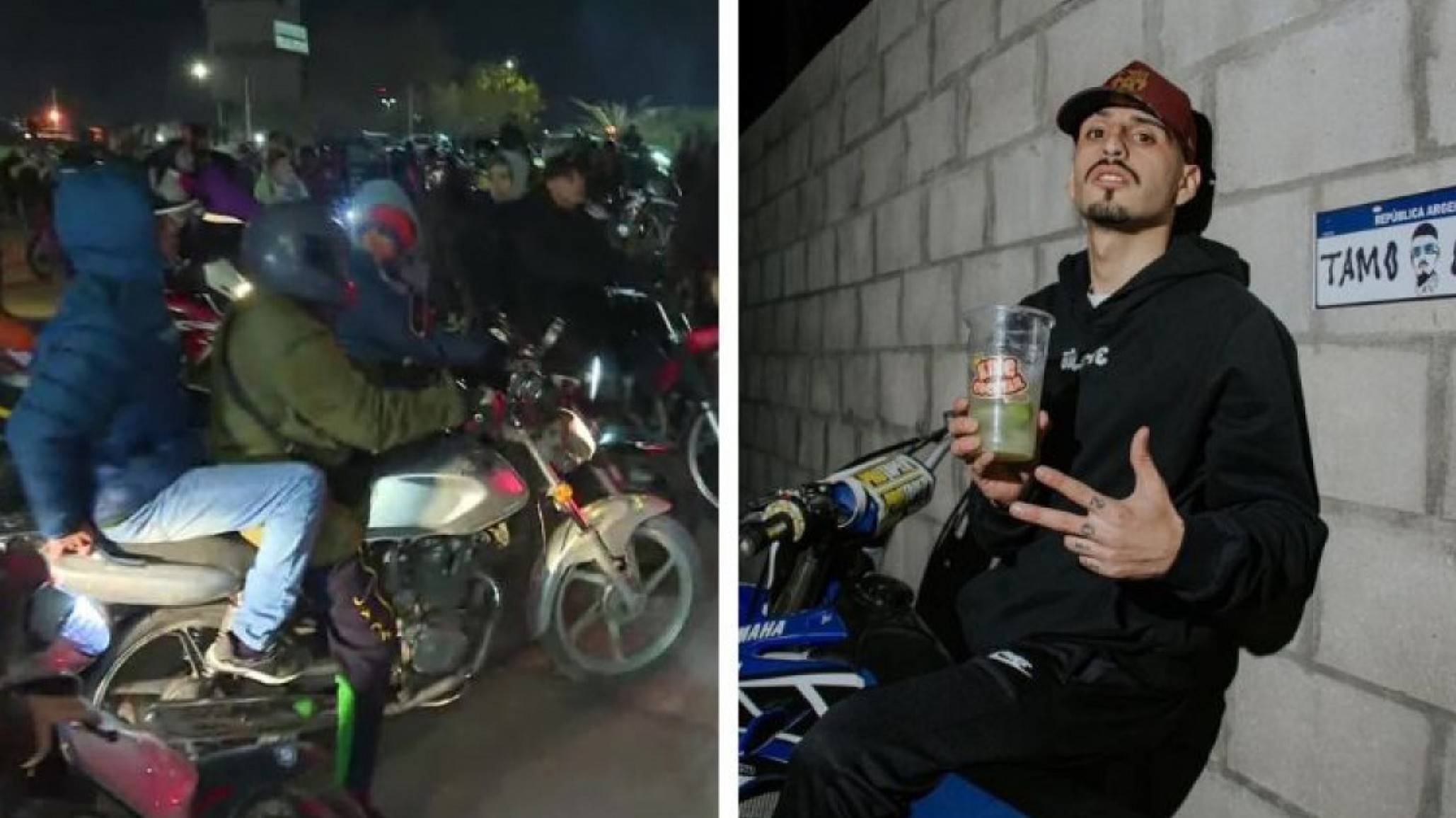 Despidieron a “El Noba” con una caravana de motos y una limusina con su cara