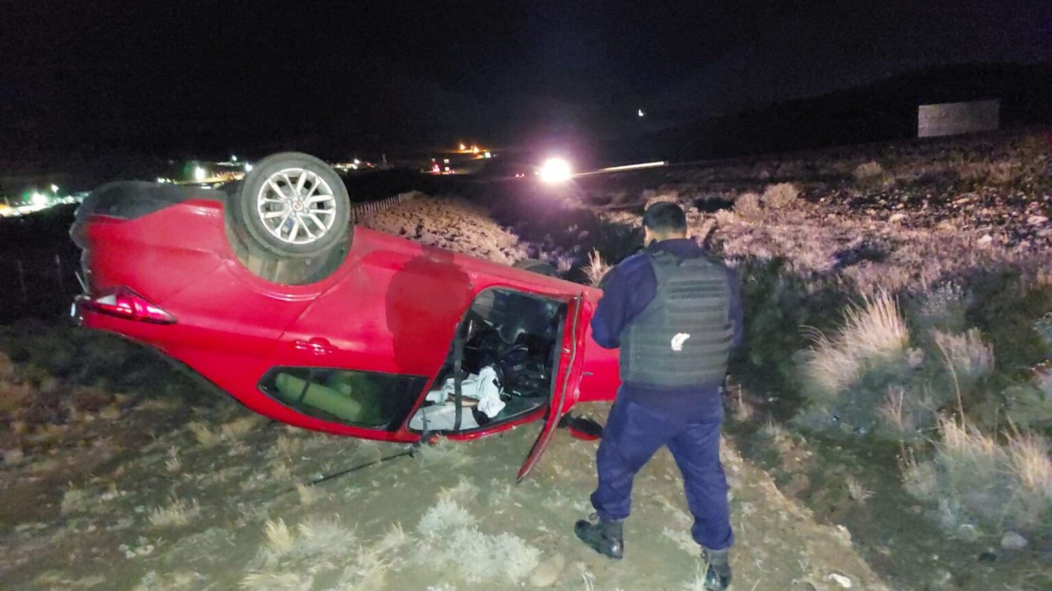 Hubo un vuelco en Ruta 26