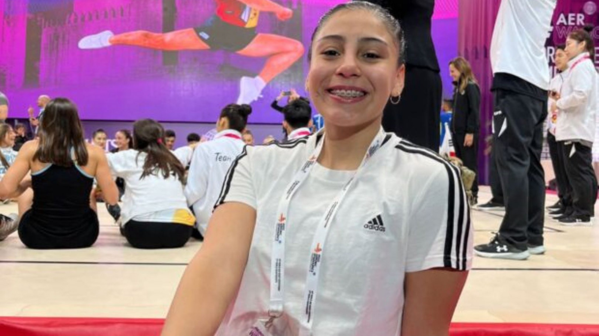 Valentina Ramos Mercegué en el Mundial de Gimnasia Aeróbica quedó entre las 8 mejores del mundo