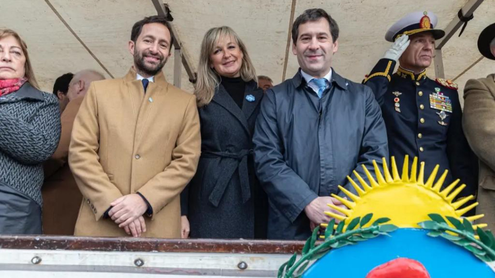 Juan Pablo Luque participó de los actos del 9 de julio en la avenida Polonia