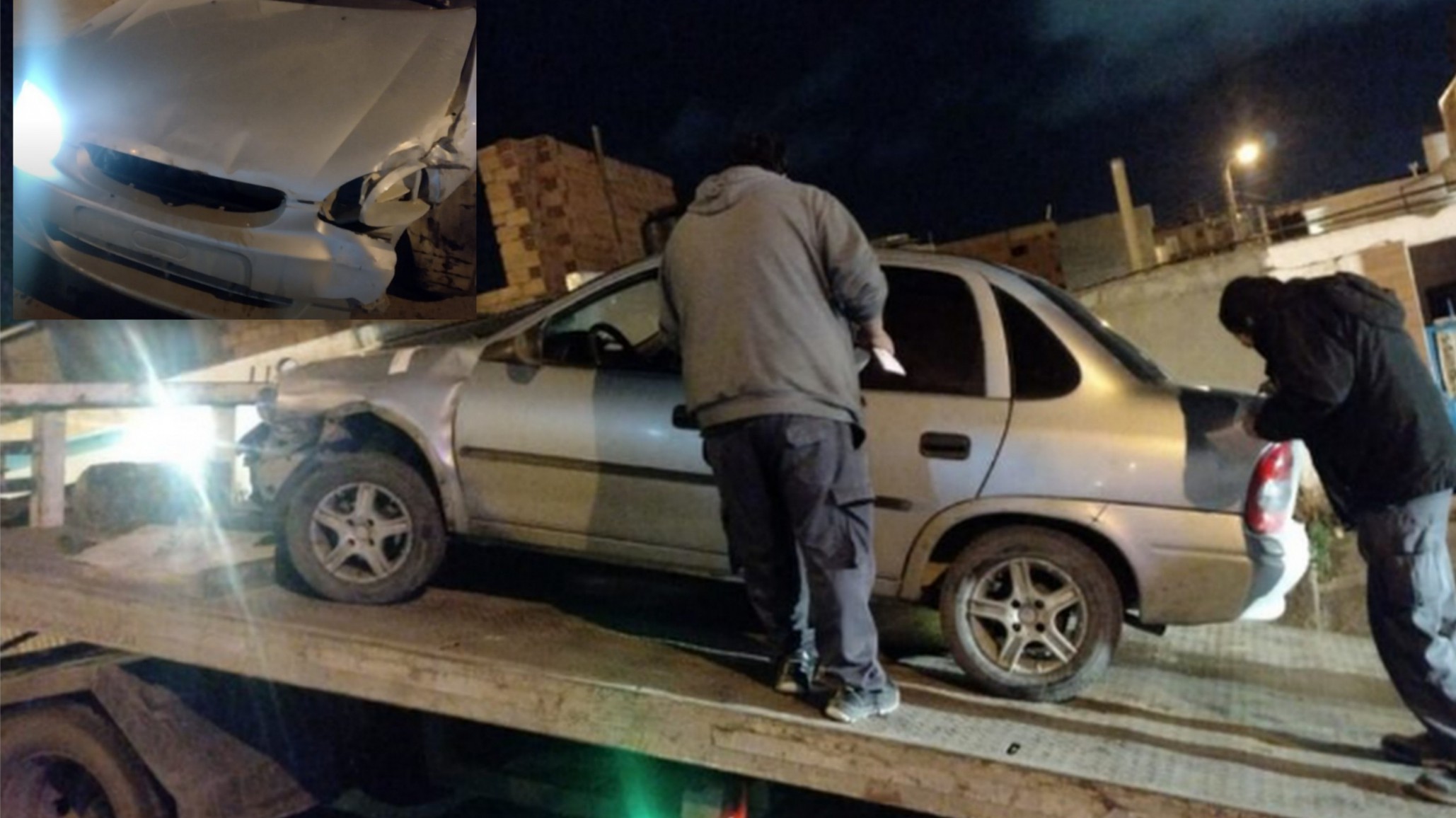 Chocó un auto estacionado, abandonó su rodado y se fue caminando