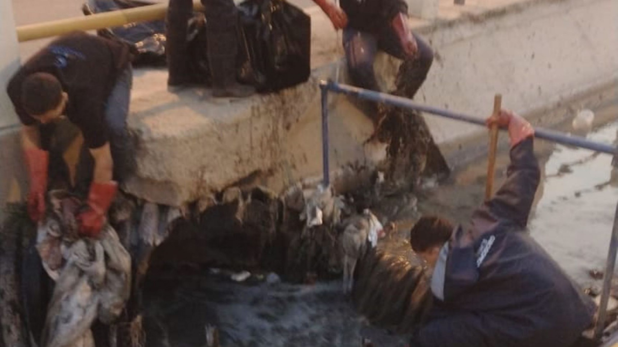 Hubo tareas de limpieza en pluviales y sumideros por el anuncio de lluvias fuertes