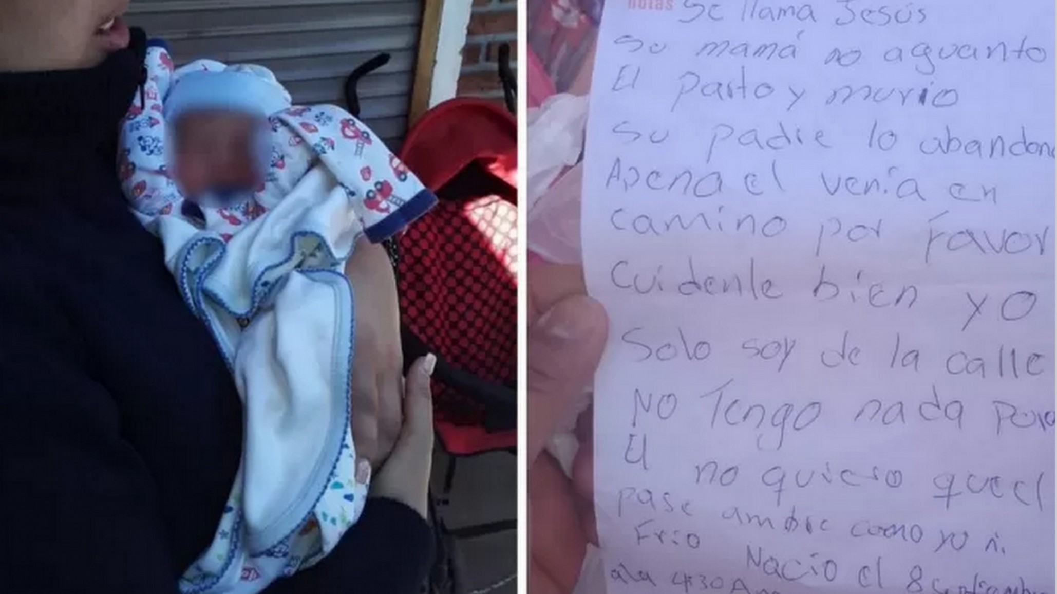 Abandonaron un bebé de 10 días en una bolsa