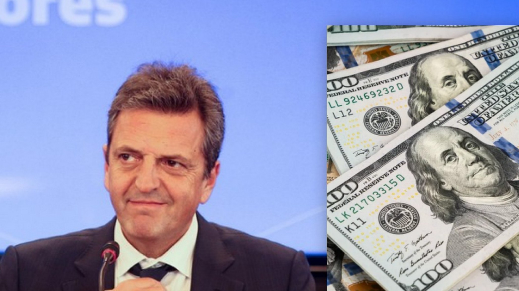 Sergio Massa habló de las reservas y dijo que cuidará “cada dólar que entró”
