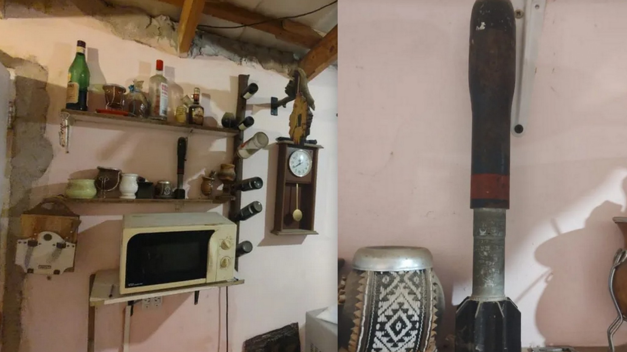 Un hombre tenía en su casa una granada de mortero de adorno