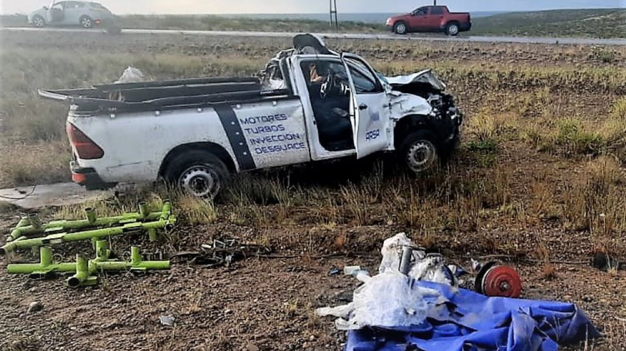 Iba a Comodoro y volcó cerca de Trelew